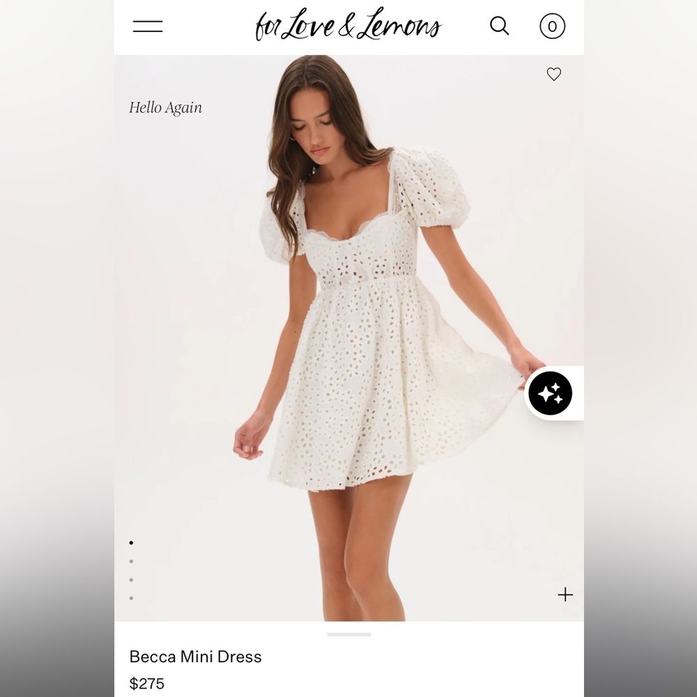For Love & Lemons Becca Mini Dress